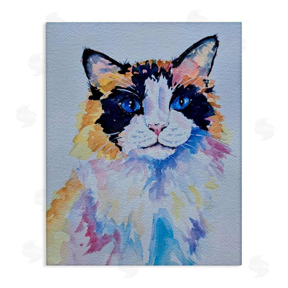 Tatiana Roberts Calico Cat Portrait Canvas Wall Art Print