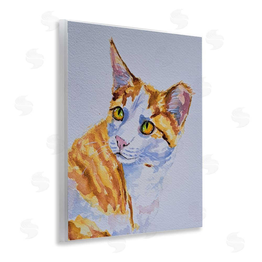 Tatiana Roberts Orange Cat Expression Wall Plaque Art Print