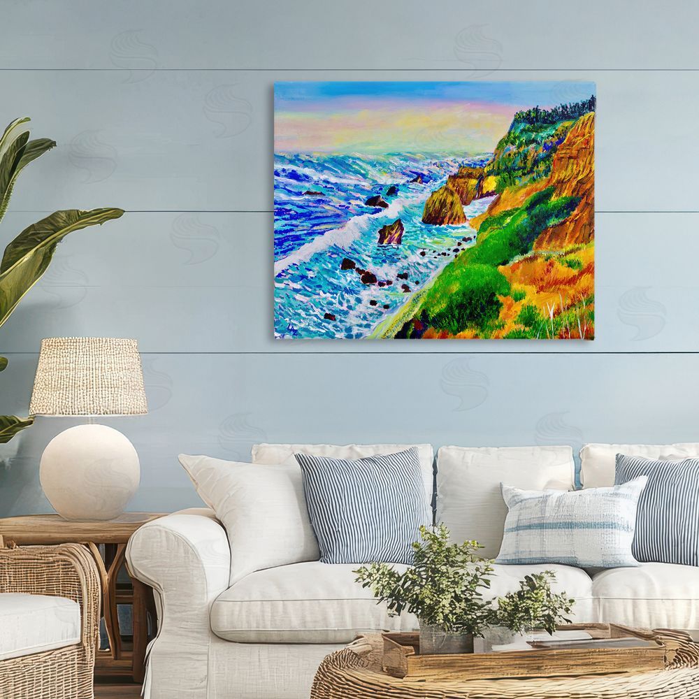 Lee Ann Zirbes Coastal Daydream Waves Canvas Art on Wall