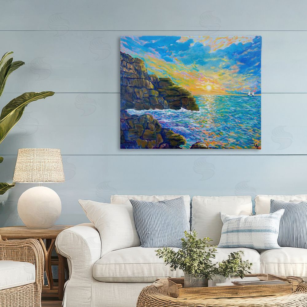Lee Ann Zirbes Reflections Of The Sea Canvas Art on Wall