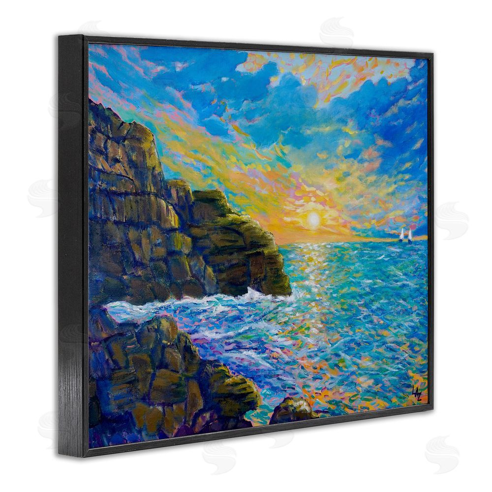Lee Ann Zirbes Reflections Of The Sea Black Framed Giclee Wall Art Print