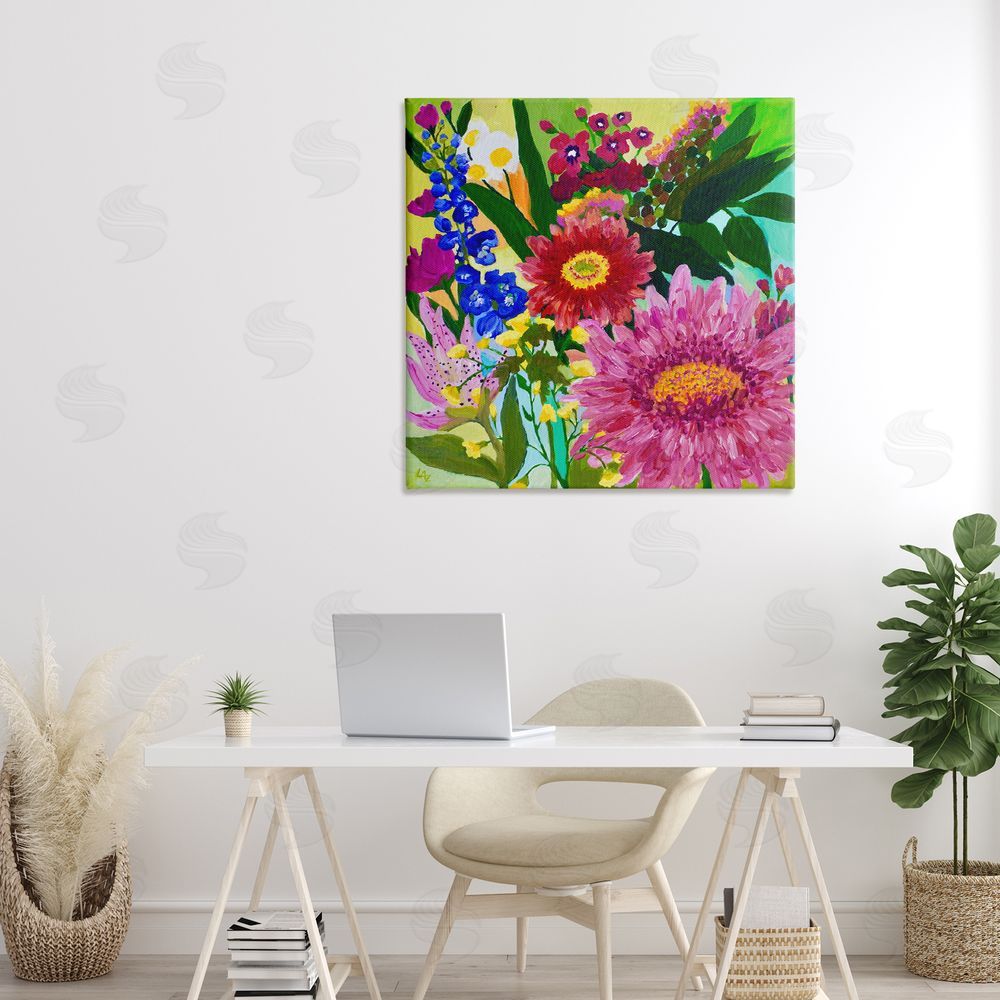Lee Ann Zirbes Front Yard Florals Canvas Art on Wall