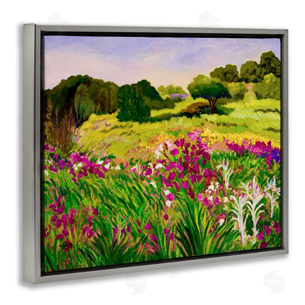 Lee Ann Zirbes Promised Vibrant Scenery Gray Floating Frame Canvas Wall Art Print