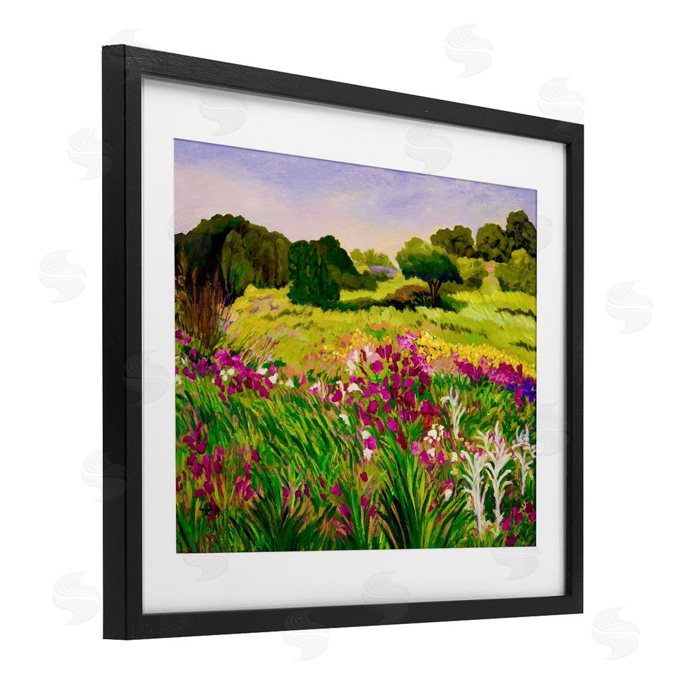 Lee Ann Zirbes Promised Vibrant Scenery Black Framed Print Under Glass with White Mat Wall Art