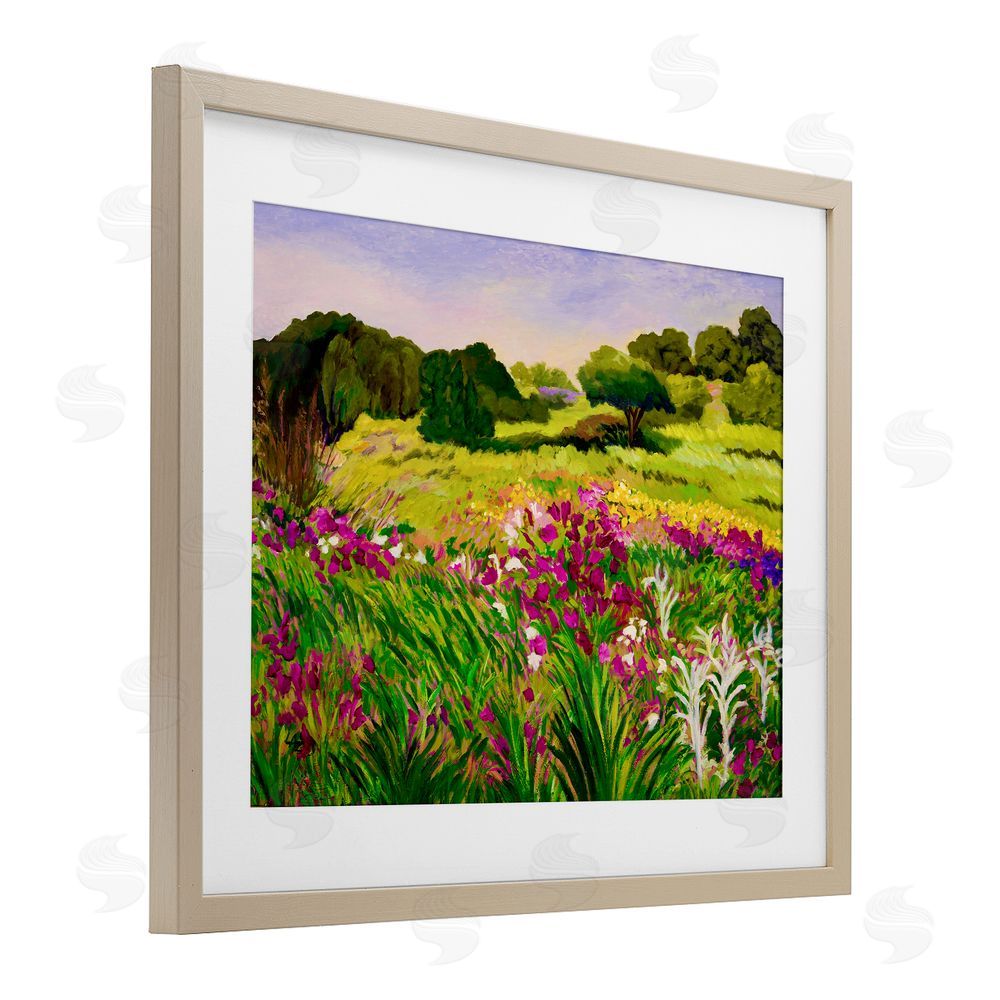 Lee Ann Zirbes Promised Vibrant Scenery Birch Framed Print Under Glass with White Mat Wall Art