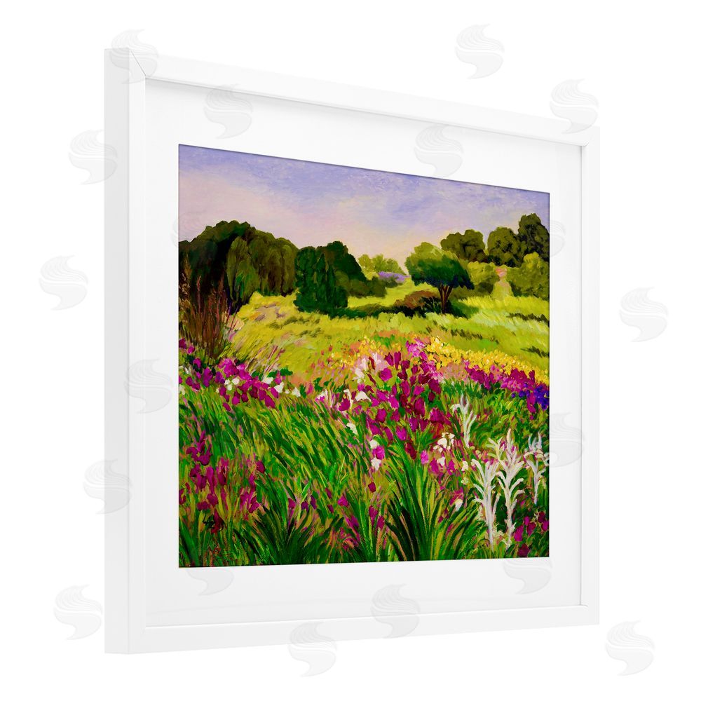 Lee Ann Zirbes Promised Vibrant Scenery White Framed Print Under Glass with Mat Wall Art