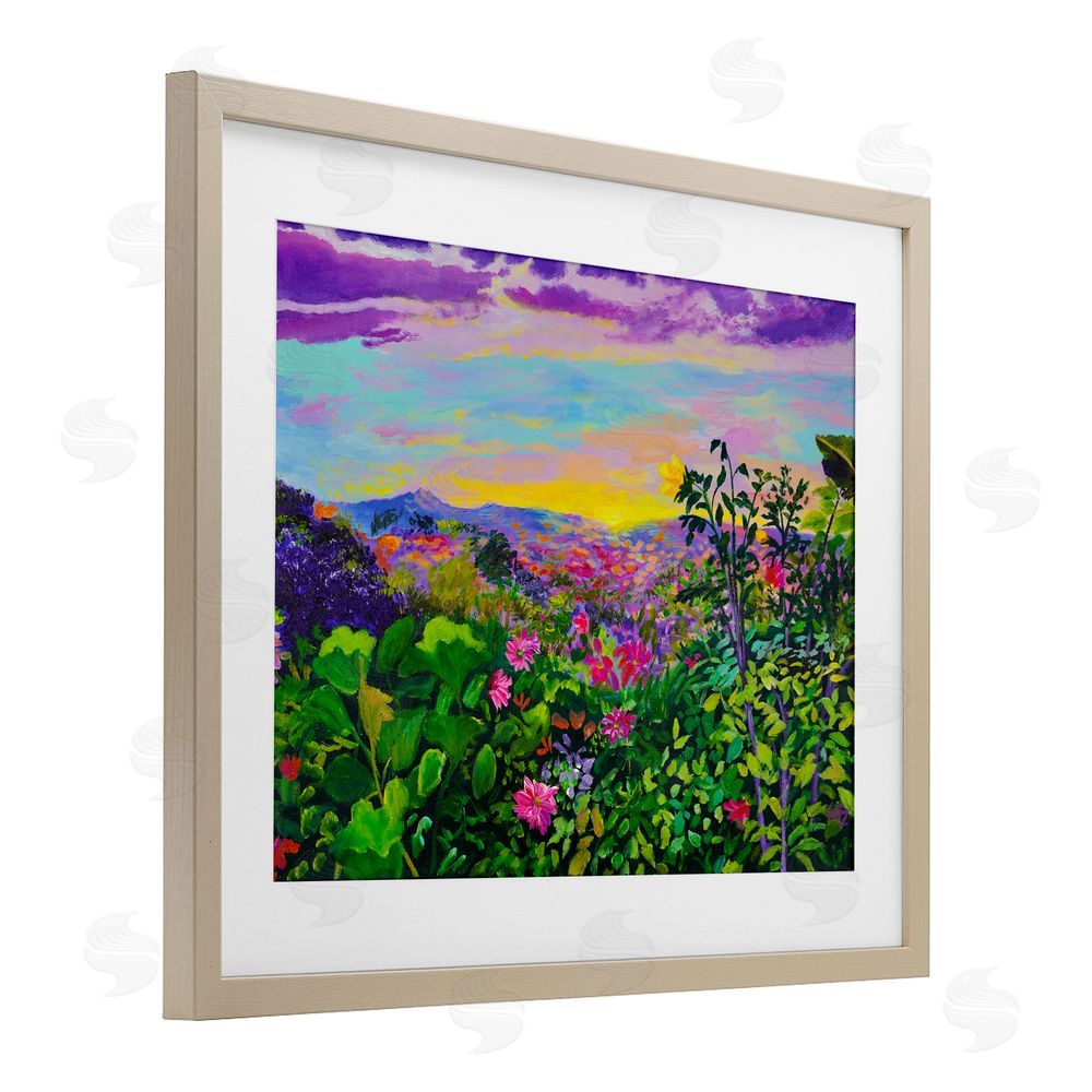 Lee Ann Zirbes Highland Flora Overlook Birch Framed Print Under Glass with White Mat Wall Art