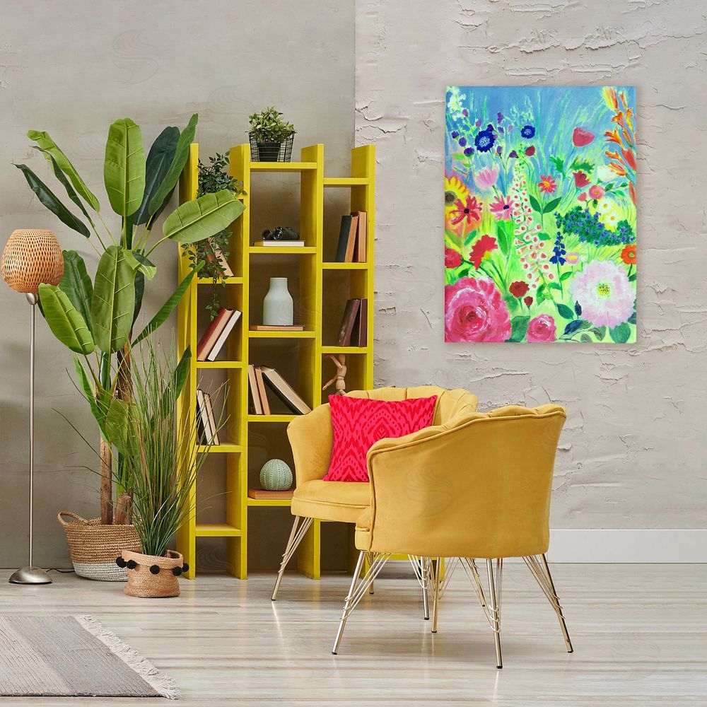 Lee Ann Zirbes Vibrant Summer Botanicals Canvas Art on Wall