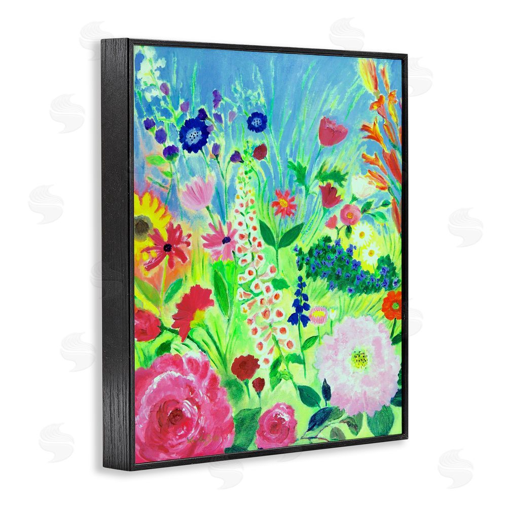 Lee Ann Zirbes Vibrant Summer Botanicals Black Framed Giclee Wall Art Print