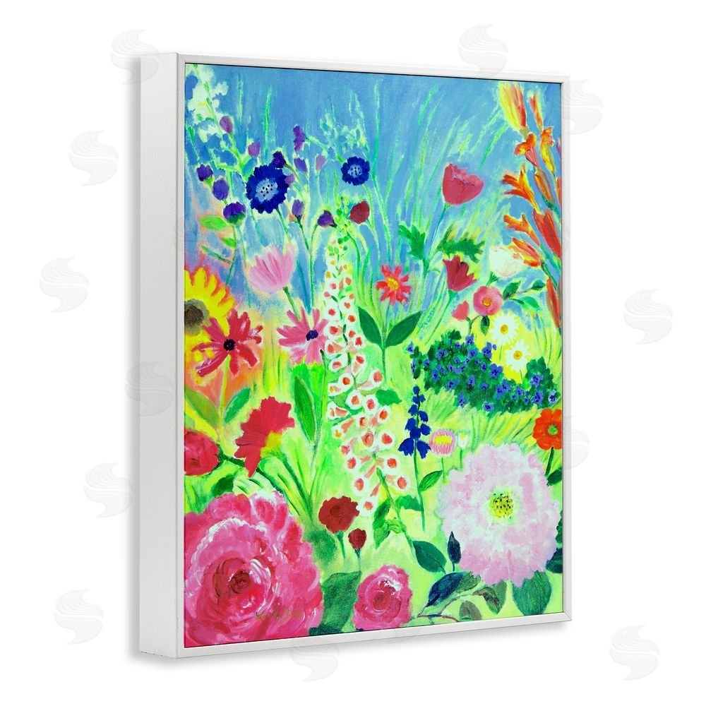 Lee Ann Zirbes Vibrant Summer Botanicals White Framed Giclee Wall Art Print