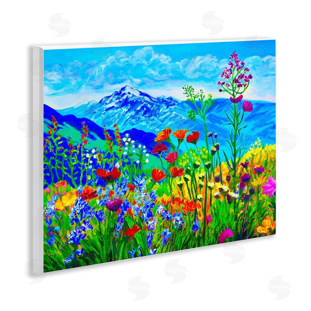 Lee Ann Zirbes Floral Mountain Outlook Wall Plaque Art Print