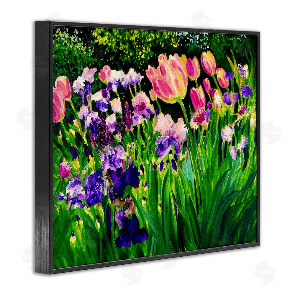 Lee Ann Zirbes Near The Windmill Garden Black Framed Giclee Wall Art Print