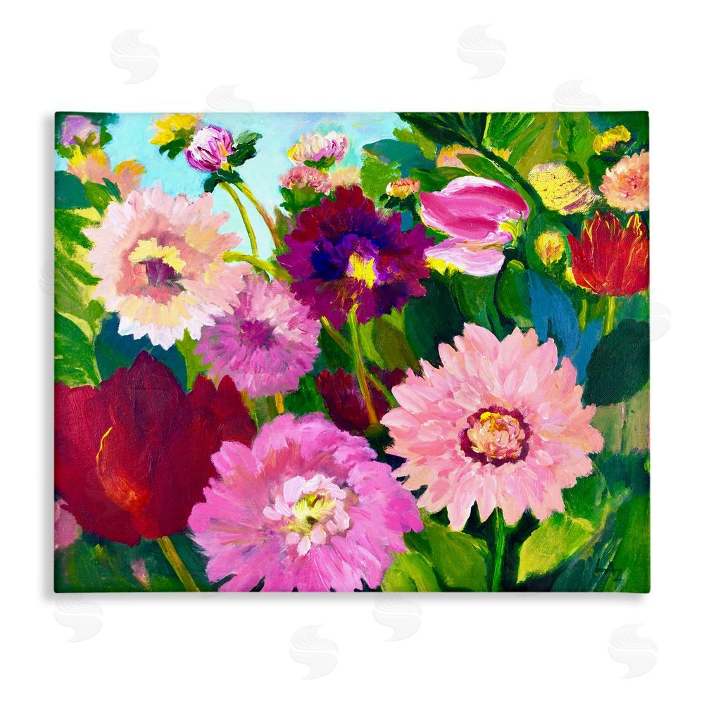 Lee Ann Zirbes Tea Garden Mums Canvas Wall Art Print