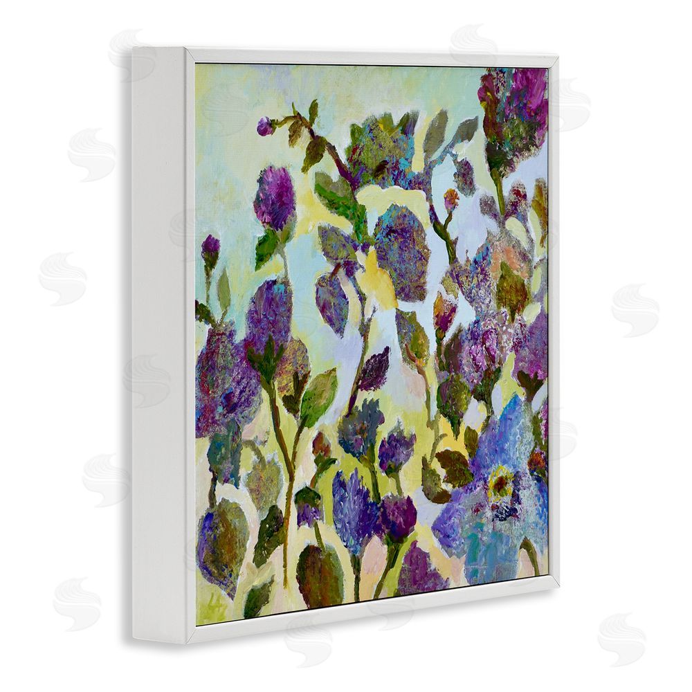 Lee Ann Zirbes Floral Tapestry Abstraction White Framed Giclee Wall Art Print