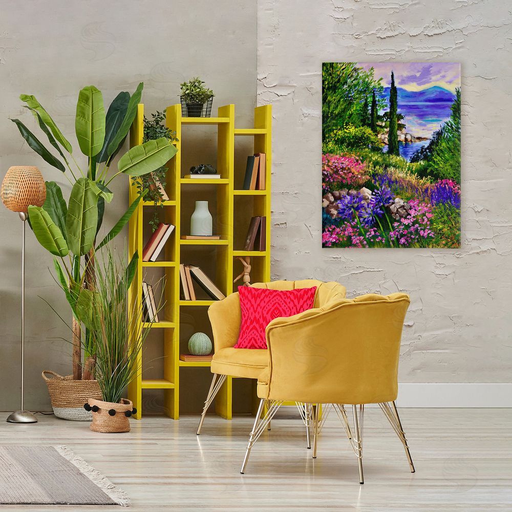 Lee Ann Zirbes Sea Vista Garden Scene Canvas Art on Wall