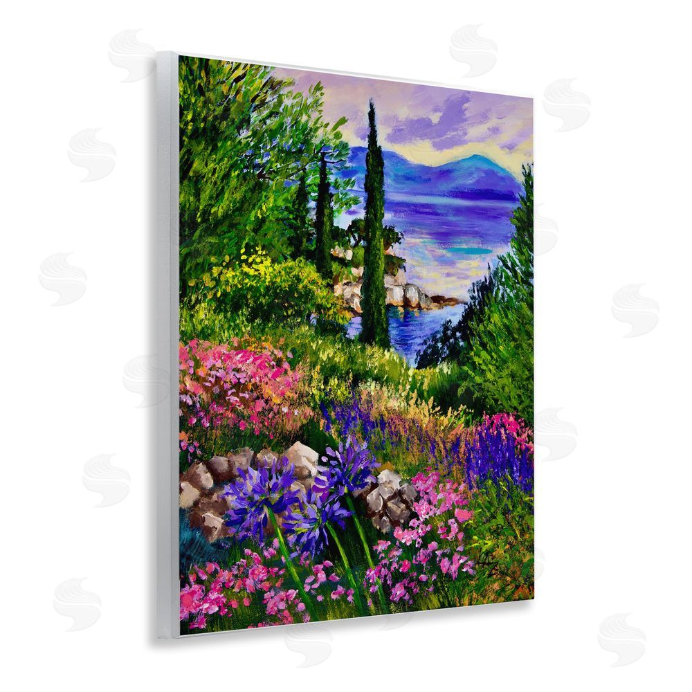 Lee Ann Zirbes Sea Vista Garden Scene Wall Plaque Art Print