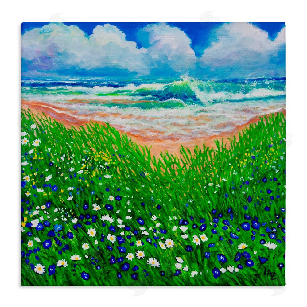 Lee Ann Zirbes Summer Wind Beach Flowers Canvas Wall Art Print
