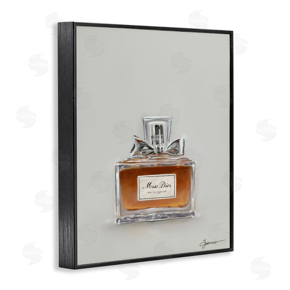 Mary Sparrow Elegant Fragrance with Bow Black Framed Giclee Wall Art Print