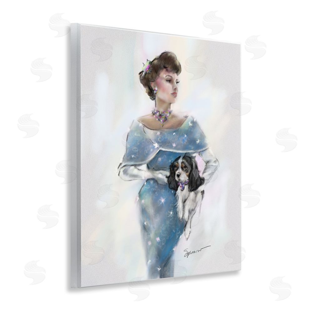 Mary Sparrow Vintage Lady & Dog Wall Plaque Art Print