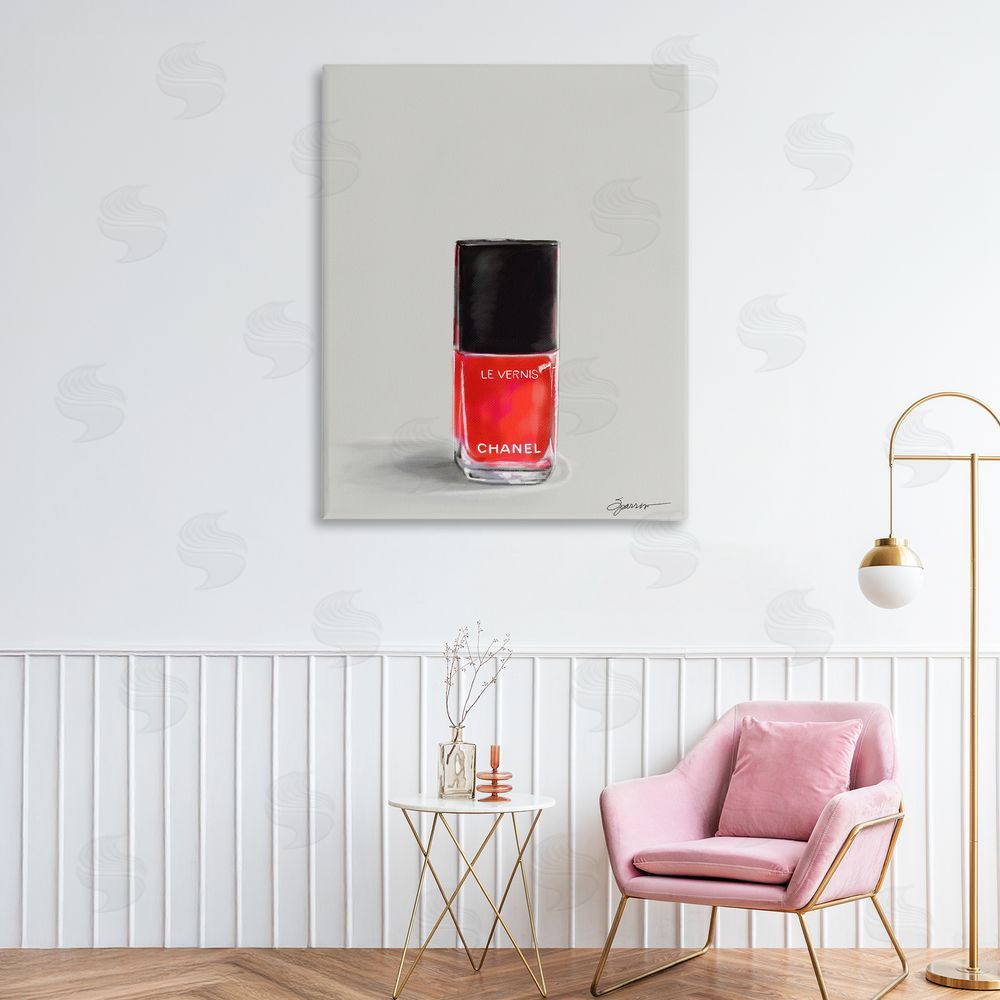 Mary Sparrow Classy Rouge Nail Polish Canvas Art on Wall