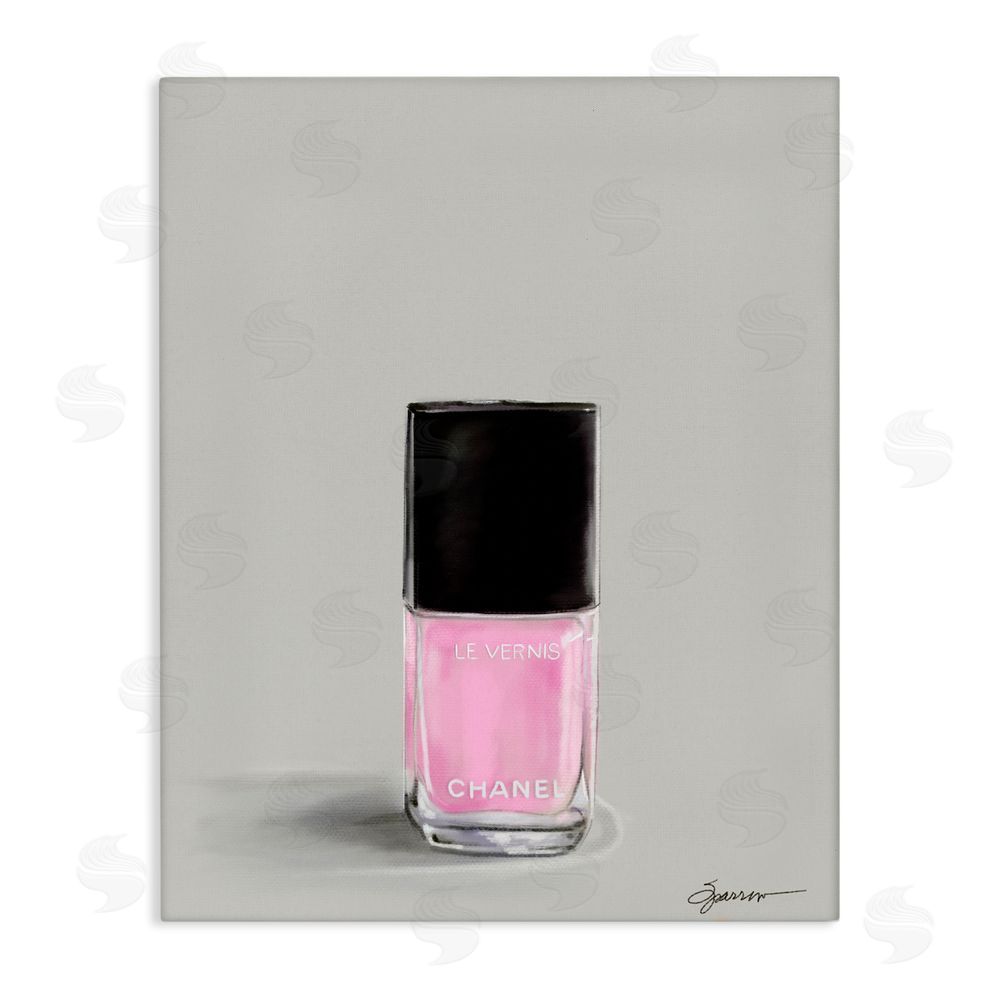 Mary Sparrow Pink Luxury Nail Polish Canvas Wall Art Print