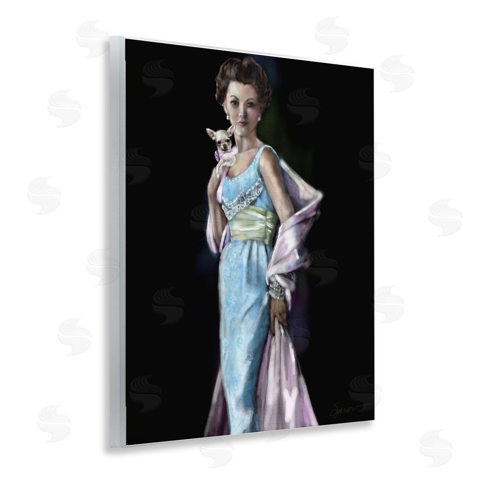 Mary Sparrow Friday Night Woman & Chihuahua Wall Plaque Art Print