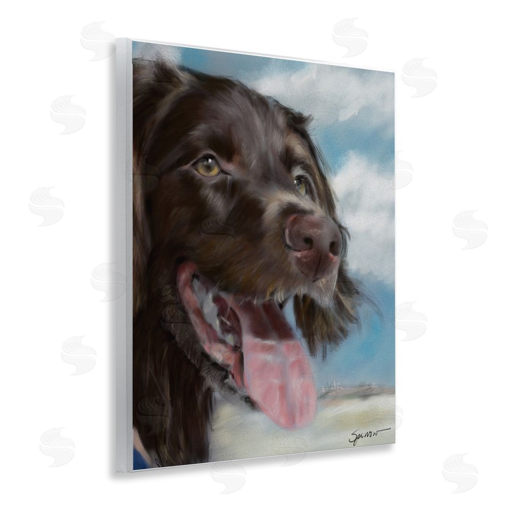 Mary Sparrow Happy Face Dog & Clouds Wall Plaque Art Print