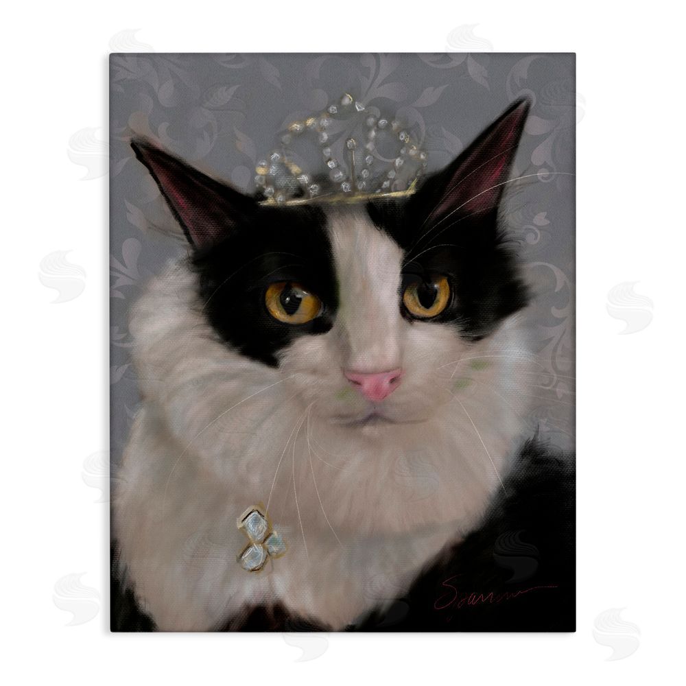 Mary Sparrow Little Princess Cat Canvas Wall Art Print
