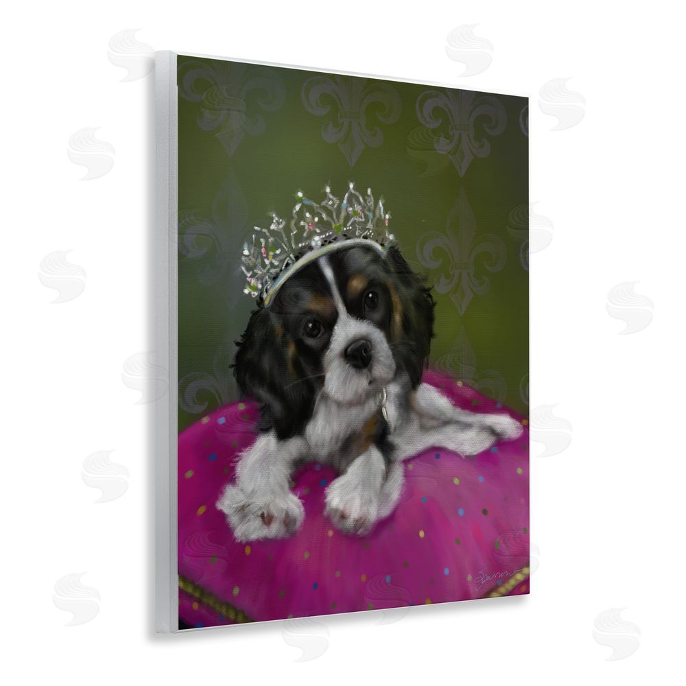 Mary Sparrow Princess Pippa Crowned Puppy Wall Plaque Art Print