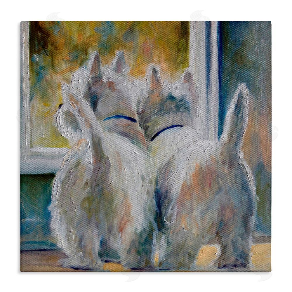 Mary Sparrow Five O'Clock Watching Dogs Canvas Wall Art Print