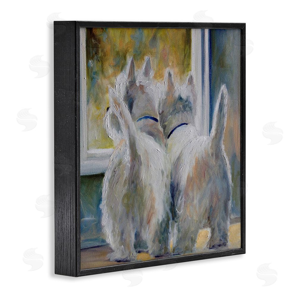 Mary Sparrow Five O'Clock Watching Dogs Black Framed Giclee Wall Art Print