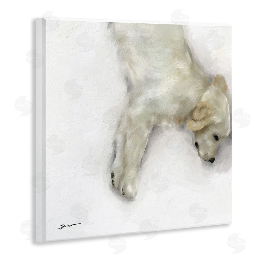 Mary Sparrow Sweet Cream Sleeping Puppy Wall Plaque Art Print