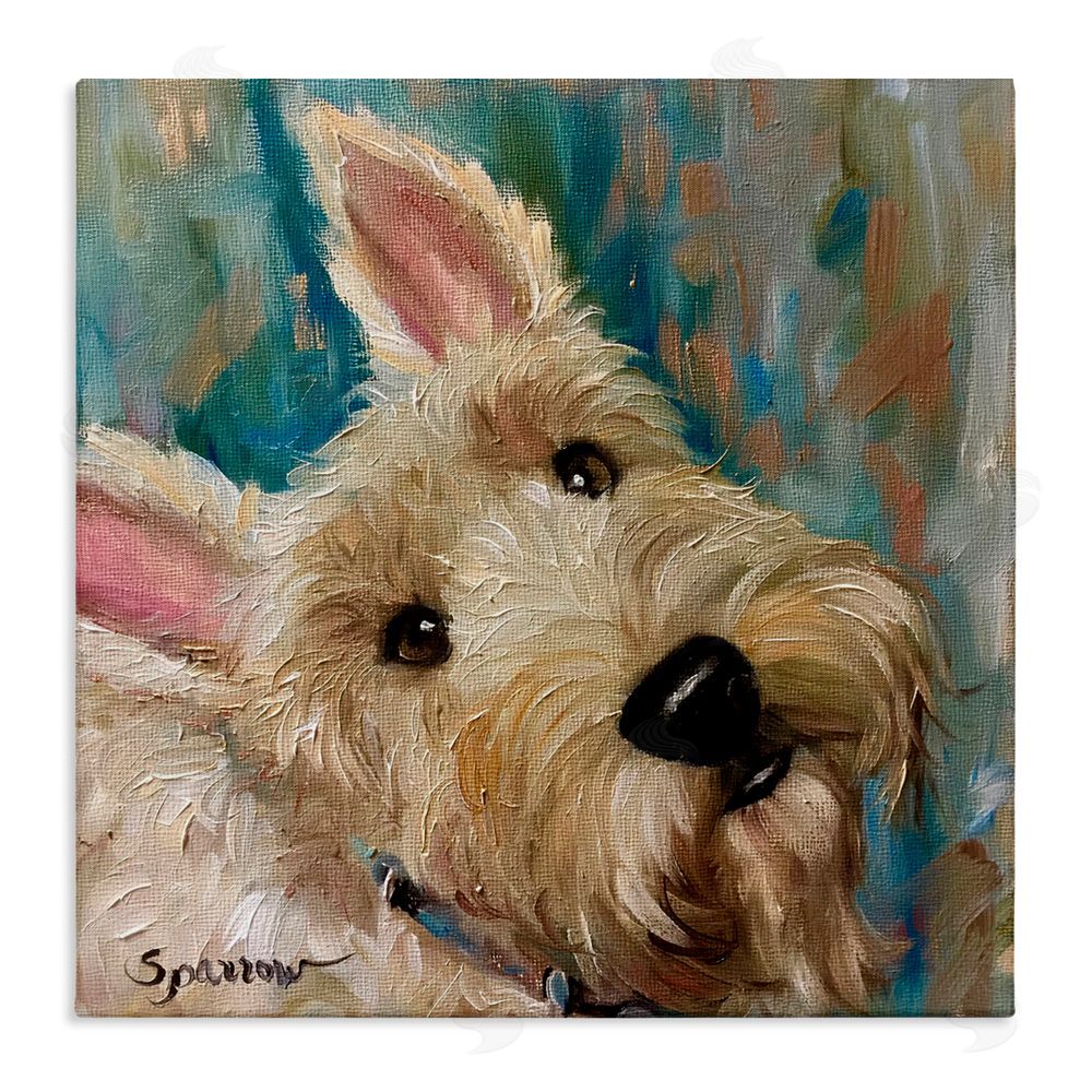 Mary Sparrow Good As Gold Terrier Canvas Wall Art Print