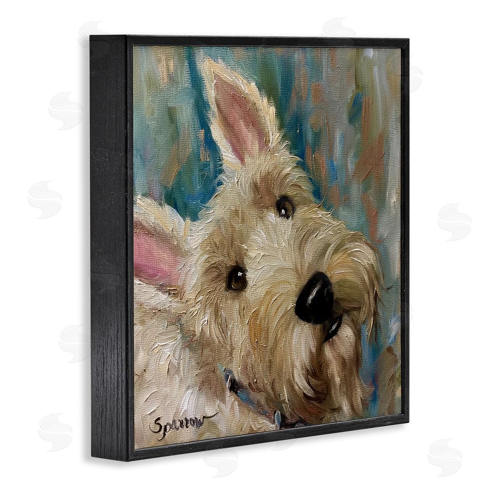 Mary Sparrow Good As Gold Terrier Black Framed Giclee Wall Art Print