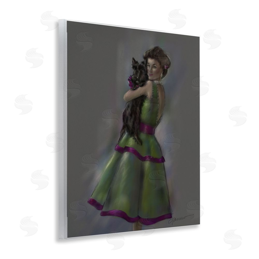 Mary Sparrow Scottie Love Woman & Dog Wall Plaque Art Print