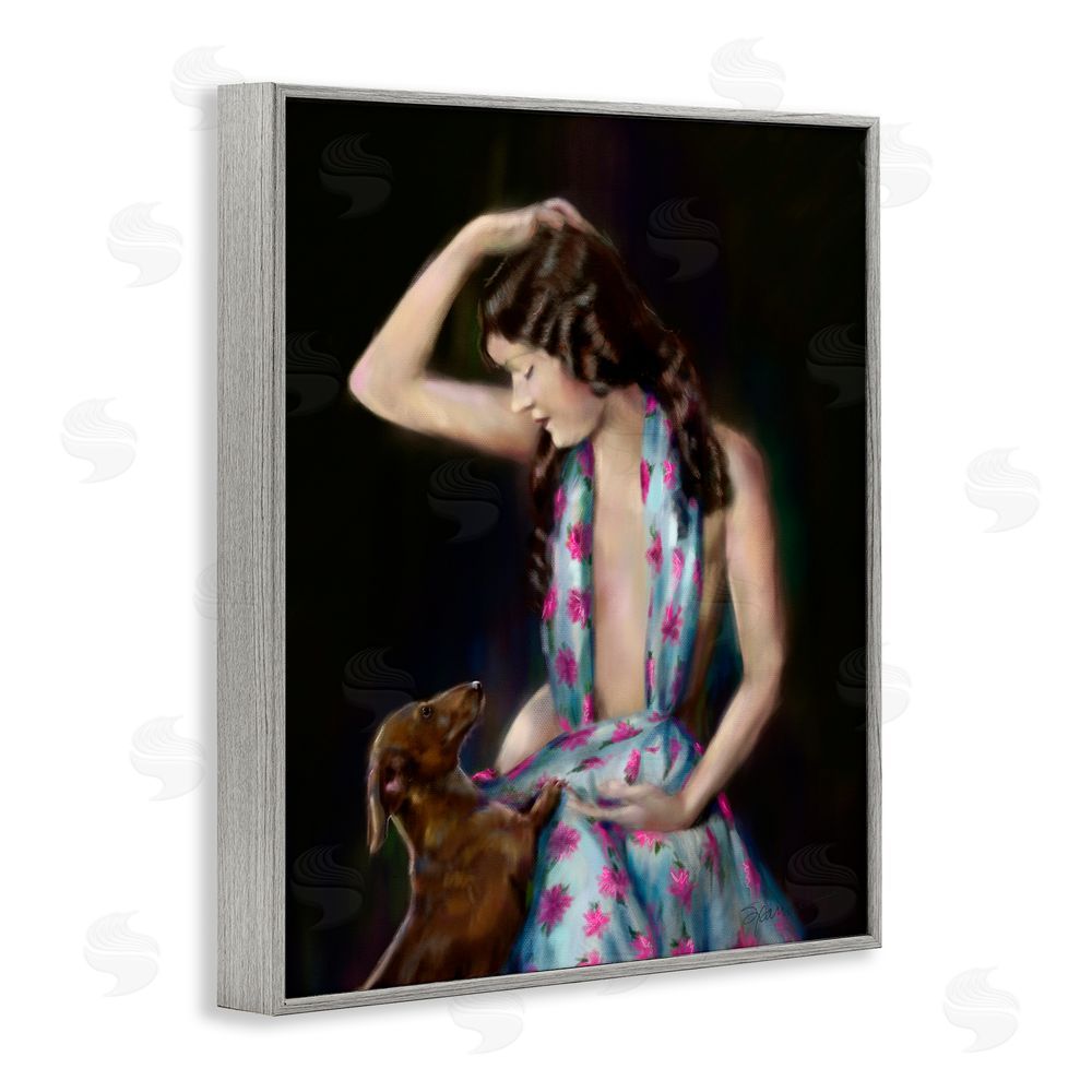Mary Sparrow Let's Think About It Gray Framed Giclee Wall Art Print