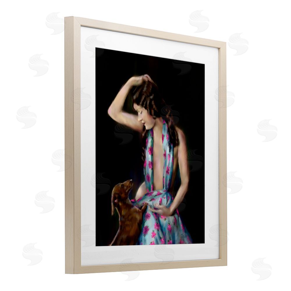 Mary Sparrow Let's Think About It Birch Framed Print Under Glass with White Mat Wall Art