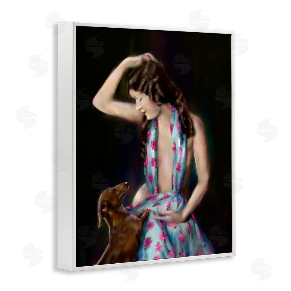 Mary Sparrow Let's Think About It White Framed Giclee Wall Art Print
