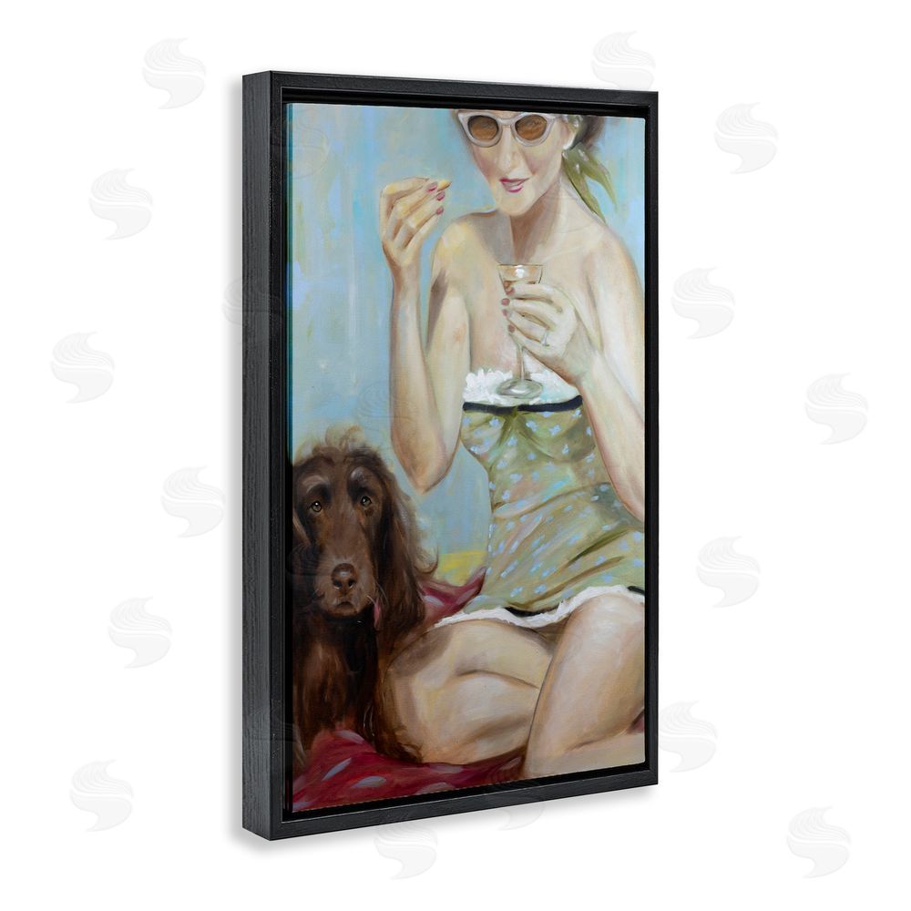 Mary Sparrow Saturday In The Park Black Floating Frame Canvas Wall Art Print