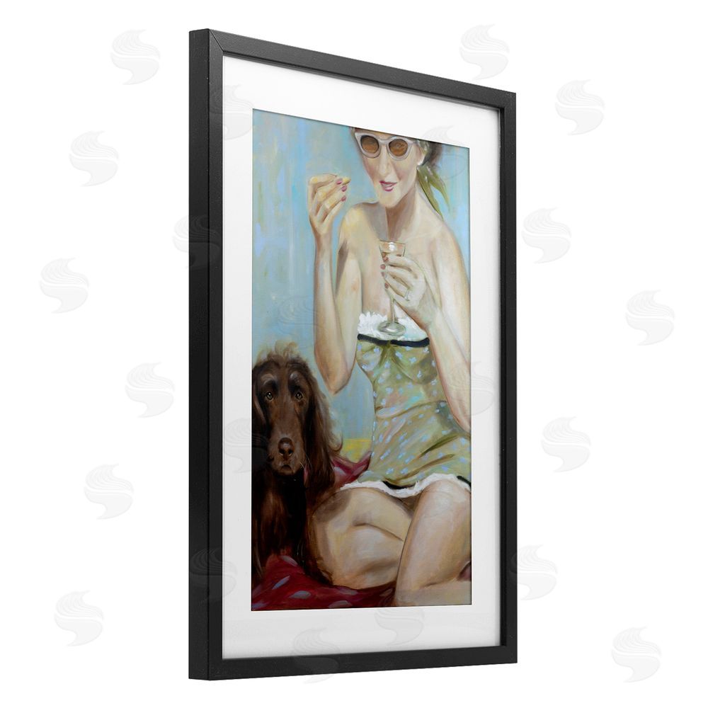 Mary Sparrow Saturday In The Park Black Framed Print Under Glass with White Mat Wall Art