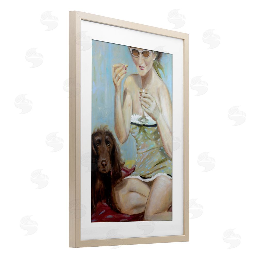 Mary Sparrow Saturday In The Park Birch Framed Print Under Glass with White Mat Wall Art