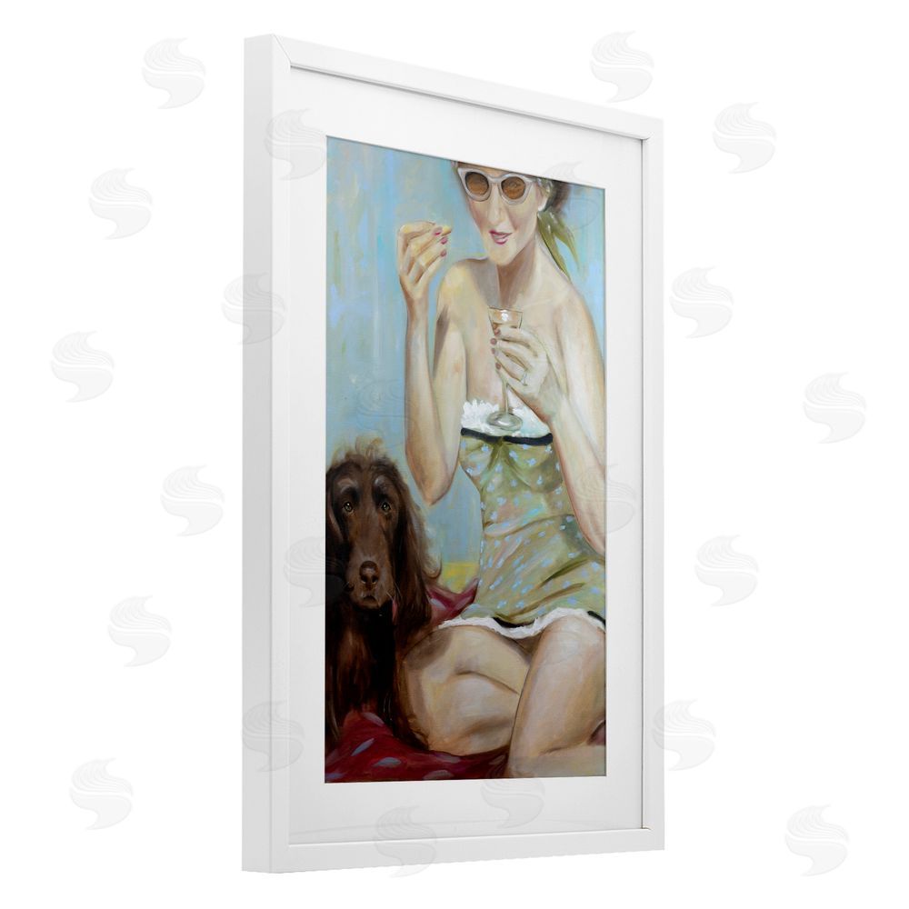 Mary Sparrow Saturday In The Park White Framed Print Under Glass with Mat Wall Art
