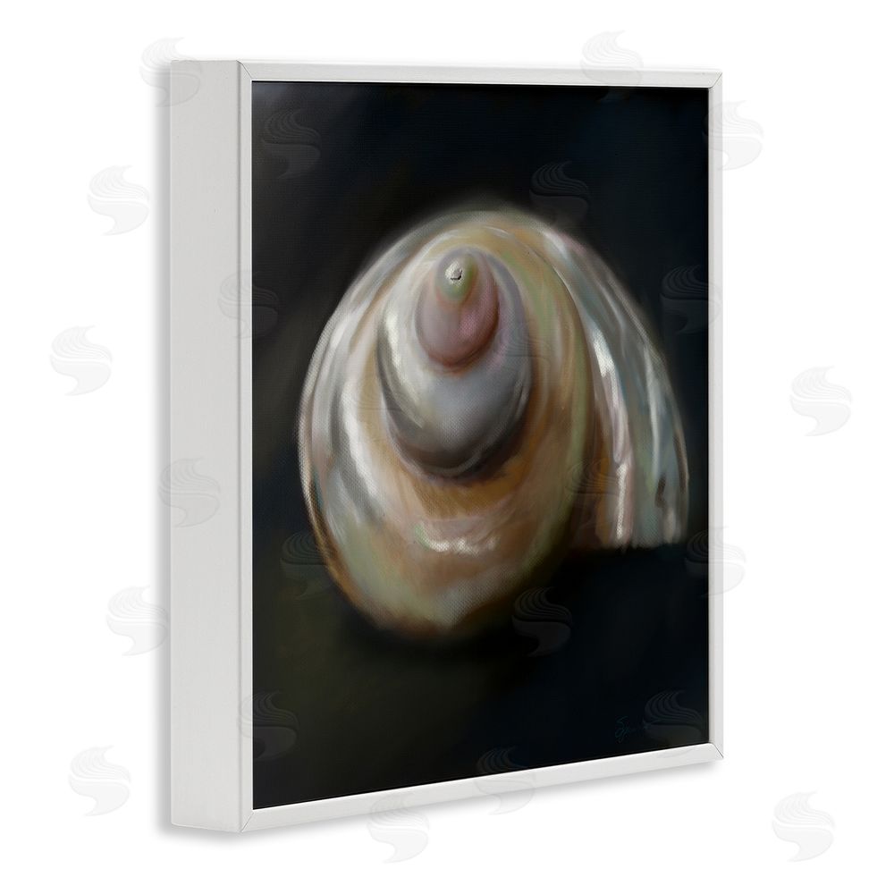 Mary Sparrow Swirled Seashell Sea Treasure White Framed Giclee Wall Art Print