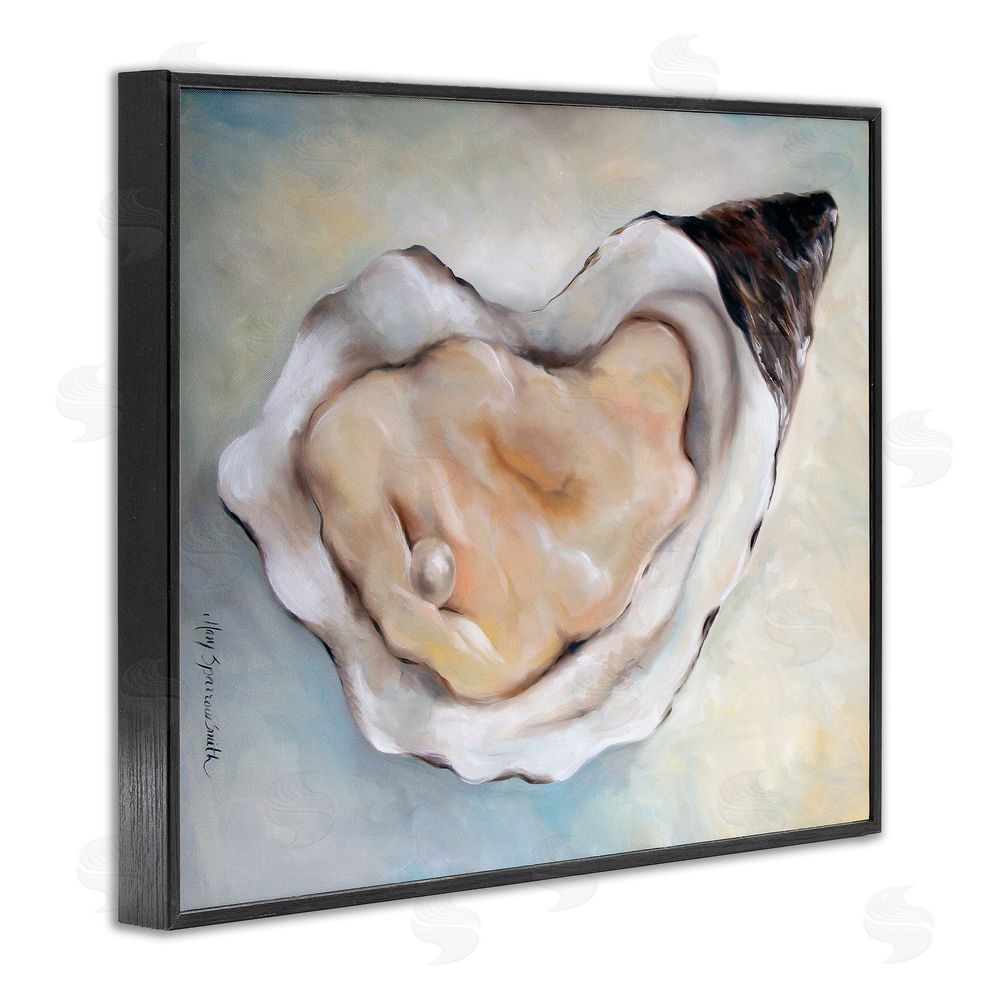 Mary Sparrow Luminescent Oyster Pearl Black Framed Giclee Wall Art Print
