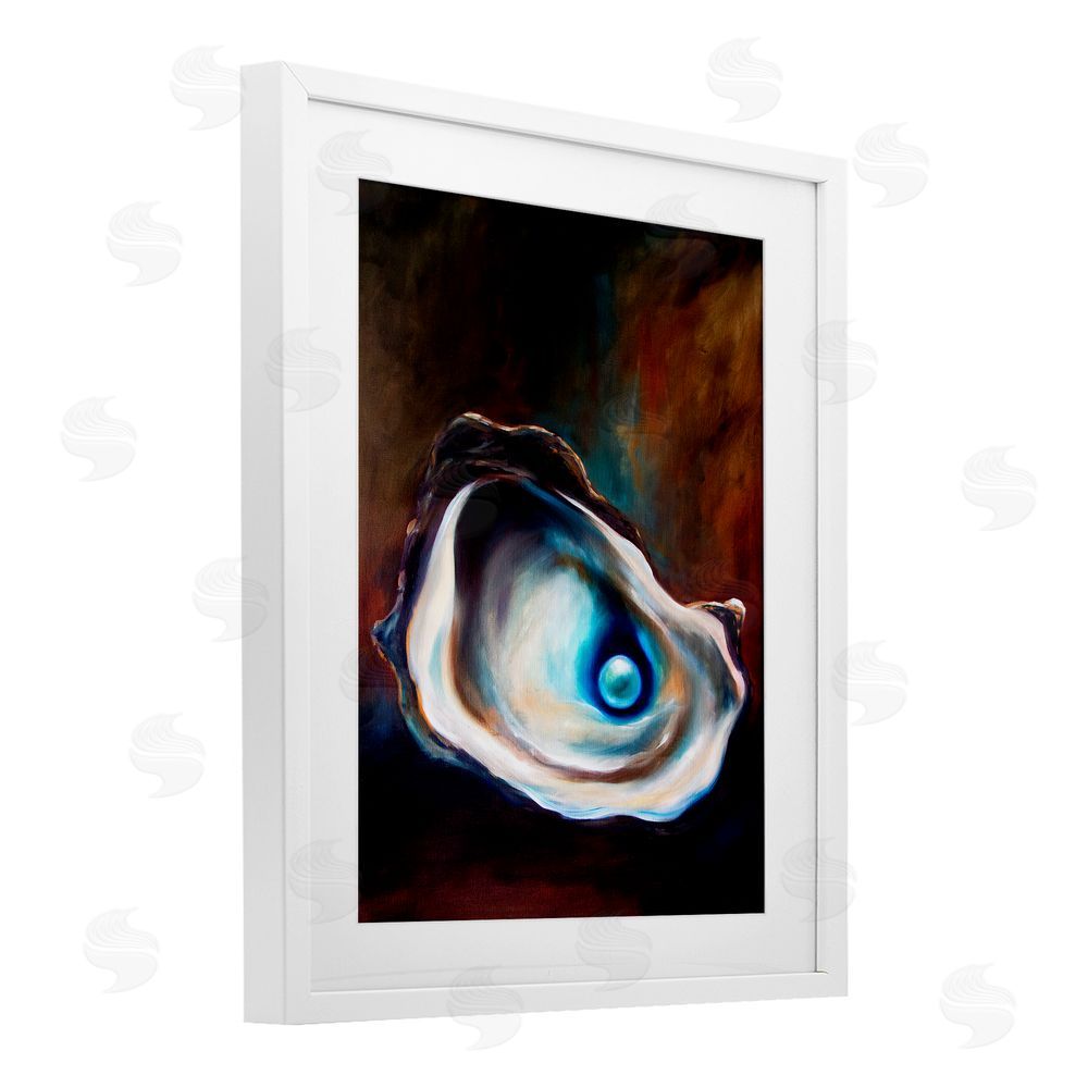 Mary Sparrow Hidden Treasure Pearl White Framed Print Under Glass with Mat Wall Art