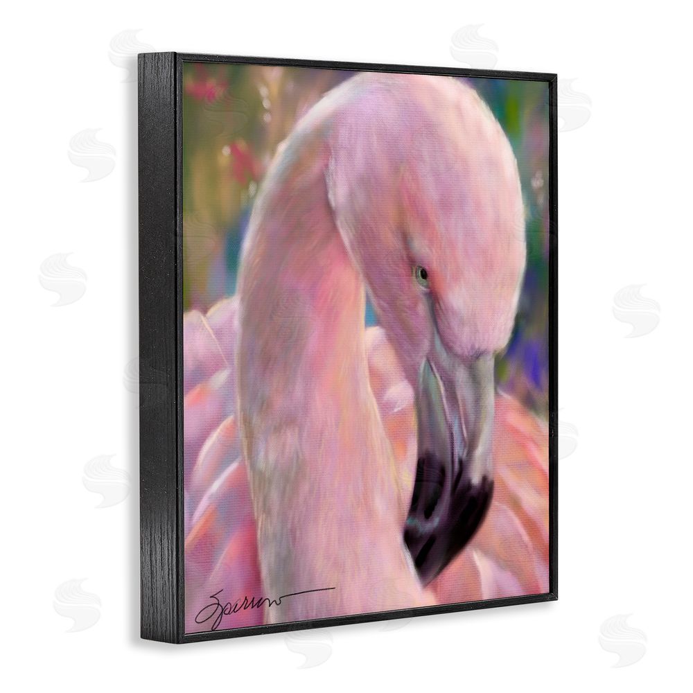Mary Sparrow Mingo The Flamingo Black Framed Giclee Wall Art Print