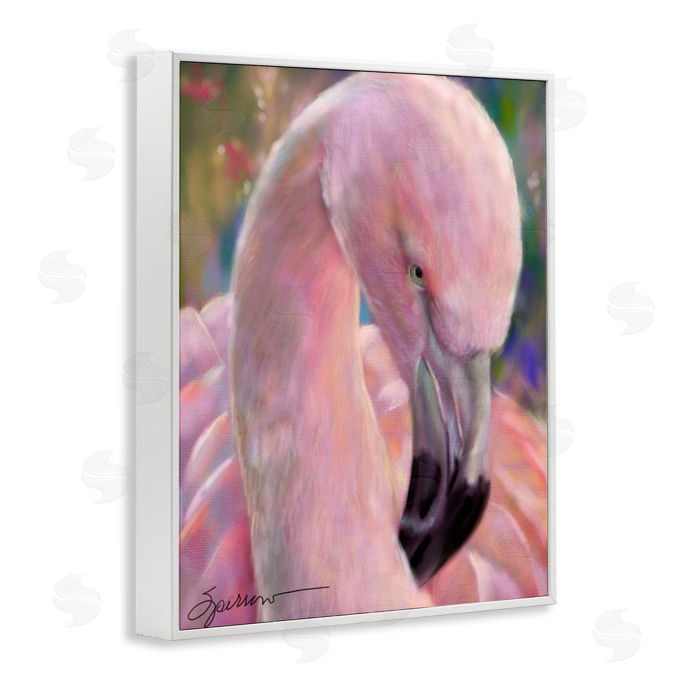 Mary Sparrow Mingo The Flamingo White Framed Giclee Wall Art Print
