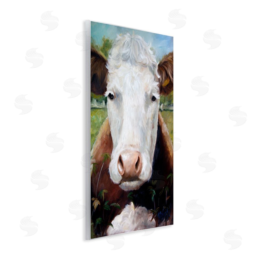 Mary Sparrow Bessie Cow Portrait Wall Plaque Art Print