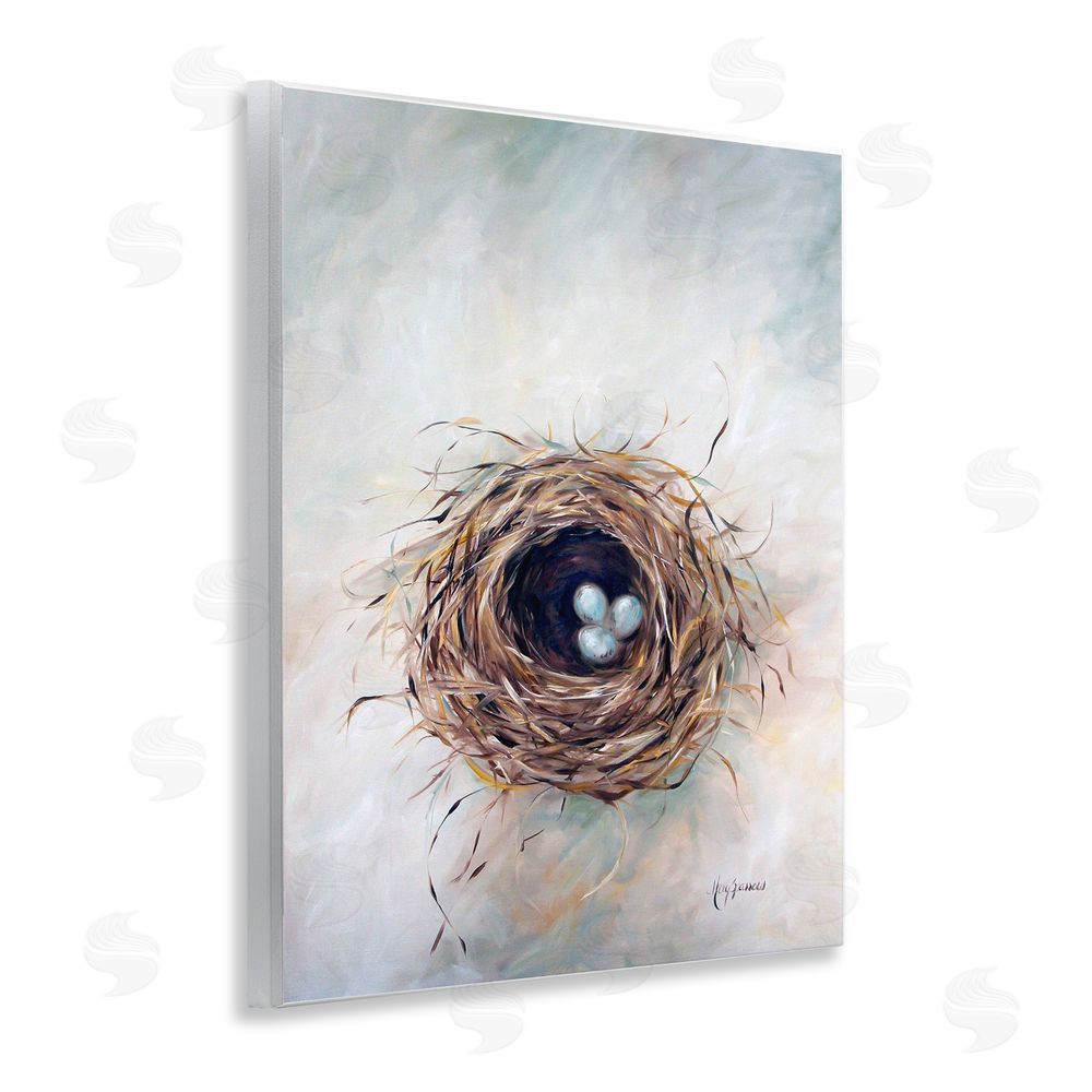 Mary Sparrow Bird Nest Triplets Wall Plaque Art Print