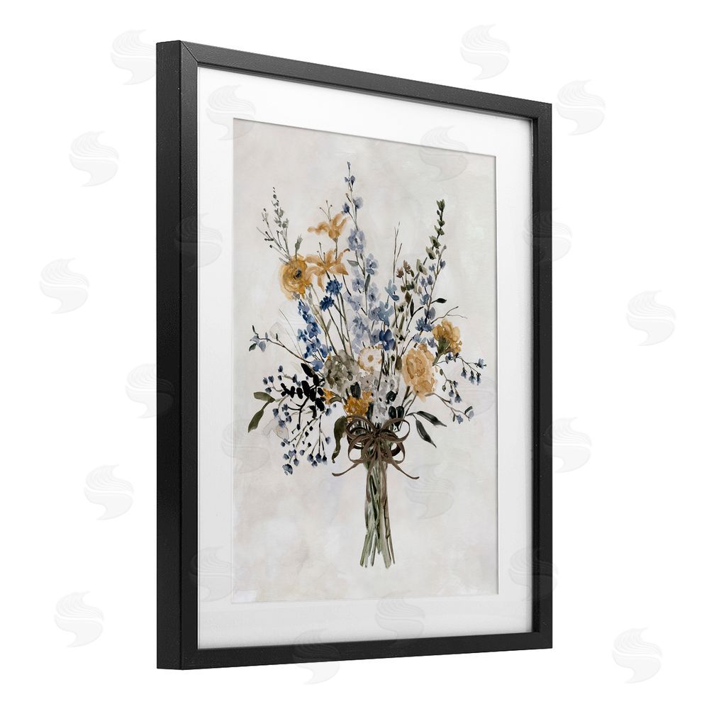 Carol Robinson Delicate Botanicals Bushel Black Framed Print Under Glass Wall Art